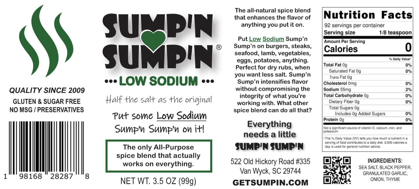SUMP'N SUMP'N Low Sodium - 5-PACK